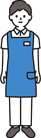 男性のエプロンのイラスト画像