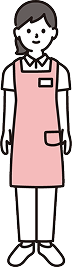 女性のエプロンのイラスト画像